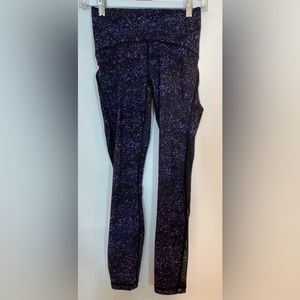 LULULEMON Womens Wunder Under High Rise Tight Leggings Crystalline Multi Size 4.